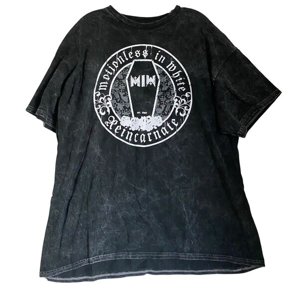 Motionless In White T shirt Men XL Gray Crewneck Short Sleeve Graphic - Picture 1 of 5
